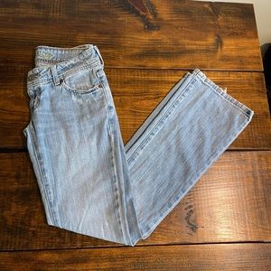 American Eagle Artist Flare Distressed Jeans Sz 0